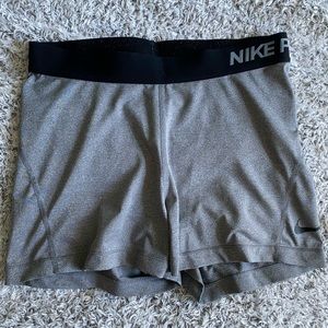 Grey Nike pro shorts